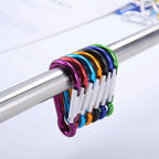 100PCS Aluminum Carabiner Clip D-Ring Snap Hook Keychain Camping Hiking Clips