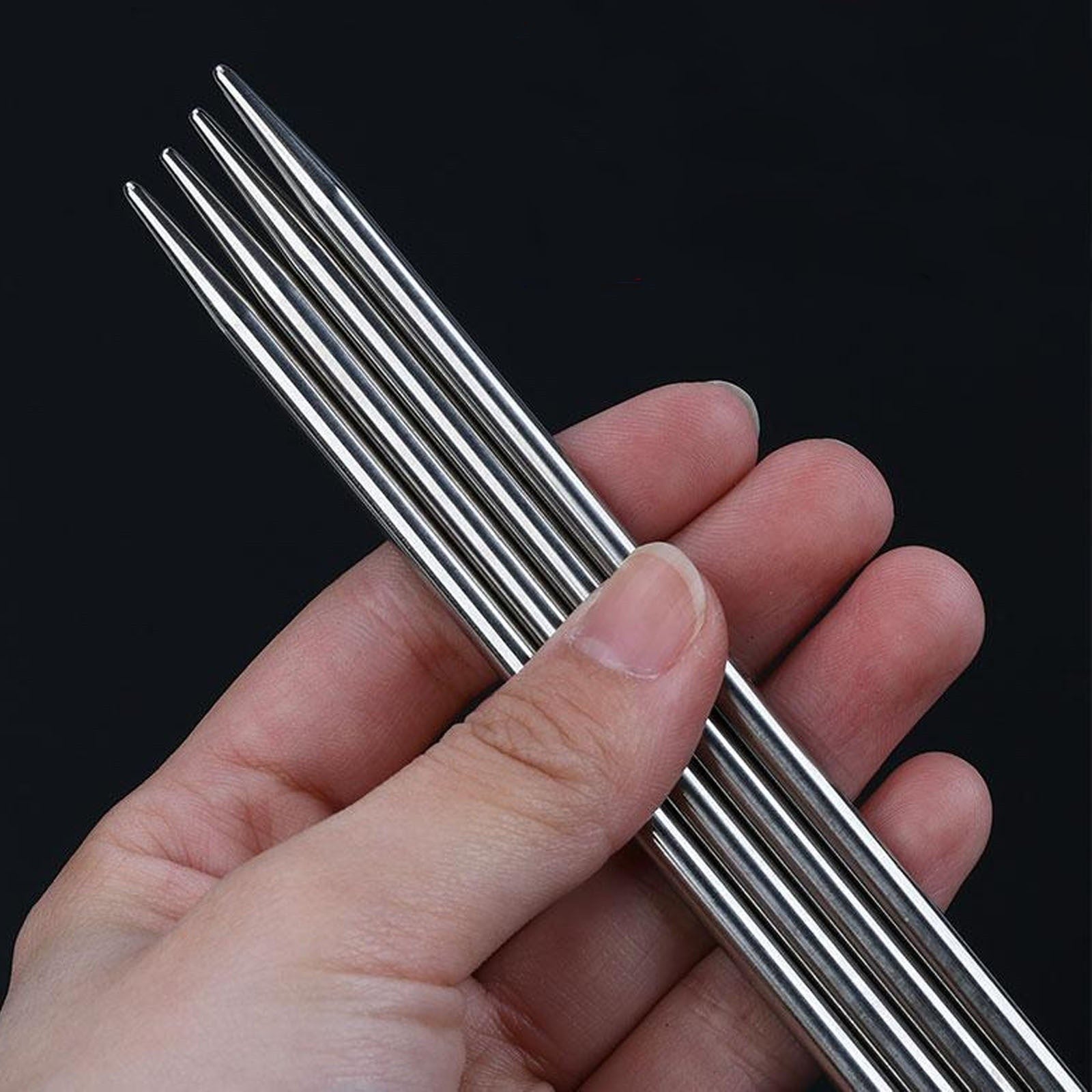 165PCS Stainless Steel Double Pointed Knitting Needles Set 20cm - Knitting Tools Kit