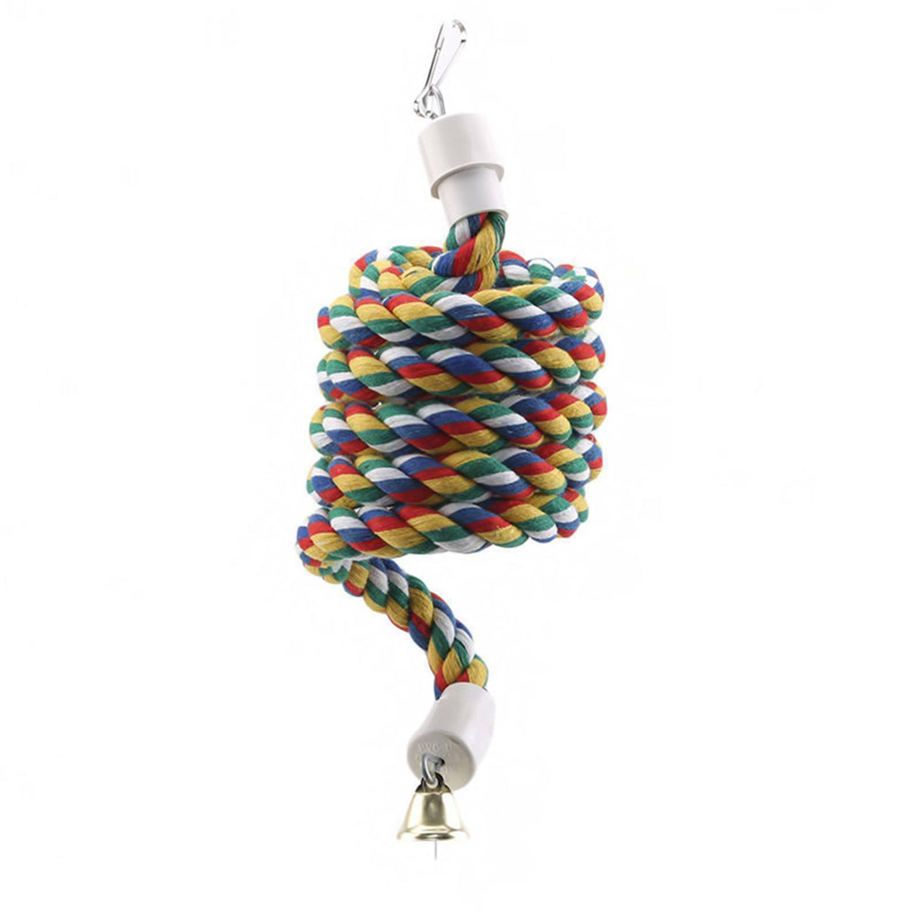 Parrot Rope Perch Bird Toy | Colorful Cotton Climbing Perch for Cage (0.5m–2.0m)