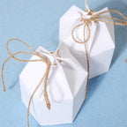 50PCS Kraft Paper Pillow Candy Gift Boxes with Rope Wedding Party Favour Bags