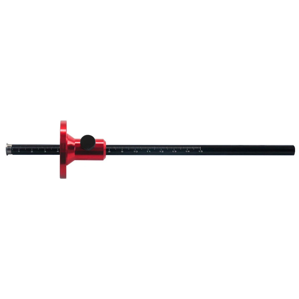 2PCS Woodworking Wheel Marking Gauge Set - Solid Metal Bar Scriber Tool with Metric and Inch Scale