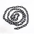 6M Plastic Safety Warning Chain – Black and White Barrier Chain 8mm for Traffic Control and Hazard Areas