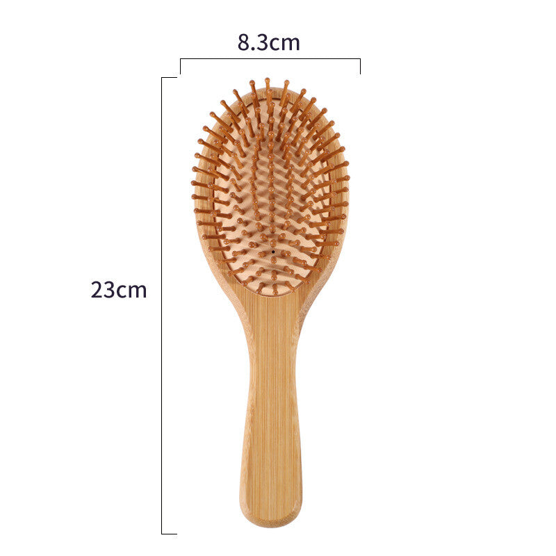 2 Pack Bamboo Hair Brush Air Cushion Comb – Wooden Scalp Massage Detangling Brush for All Hair Types