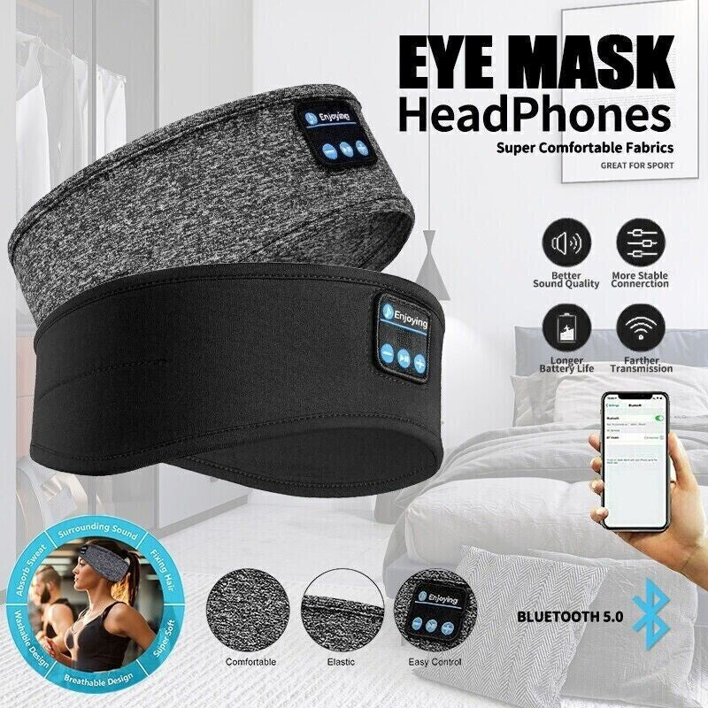 Eye mask headphones with phone