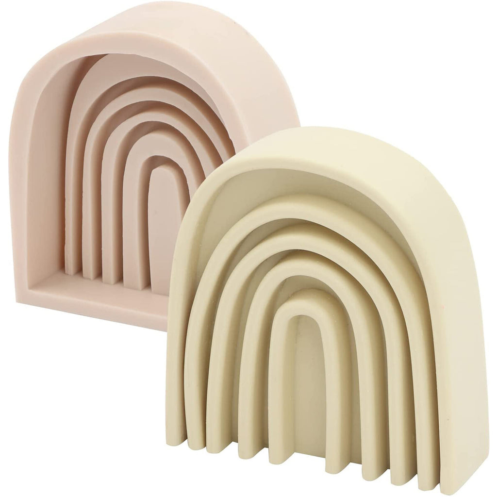 2pcs 3D Rainbow Bridge Silicone Mold | DIY Candle Soap Resin Gypsum Baking Mould