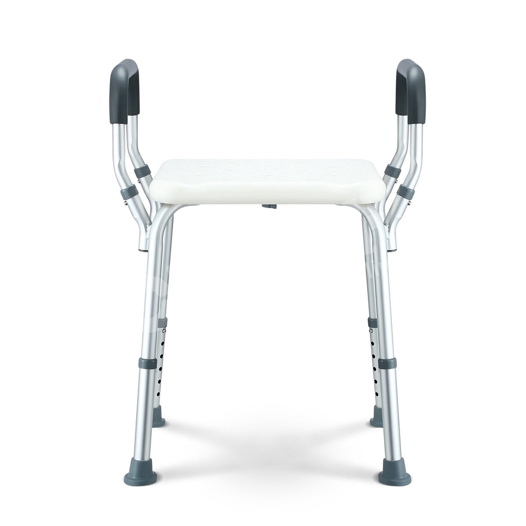 Adjustable Shower Chair Bath Seat with Armrests Heavy Duty Bathroom Safety Bench