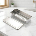 Stainless Steel Chopsticks Basket 2 Pack SUS 304 With Lid Ventilated Design New