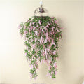 4PCS Artificial Hanging Lavender Plants Faux Vine Flowers Home Wedding Decor