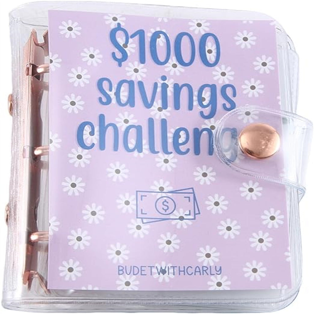 2 Pack Money Saving Challenge Binder – Mini Budget Envelope Savings Book for Cash Budgeting and Financial Goals