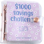 2 Pack Money Saving Challenge Binder – Mini Budget Envelope Savings Book for Cash Budgeting and Financial Goals