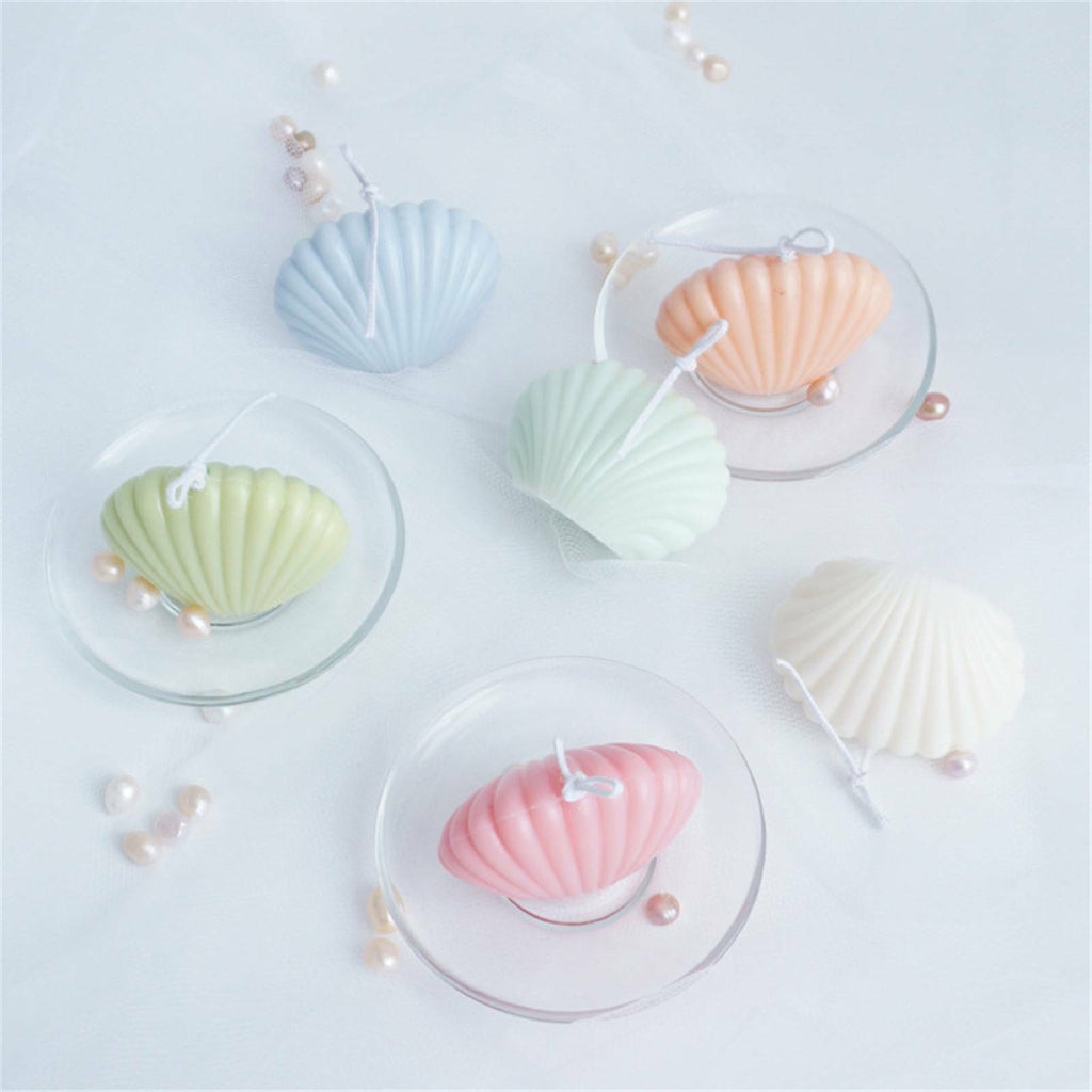 Seashell Candle Silicone Mold - Conch Scallop Clam Wax Mould for DIY Candle and Craft Decor