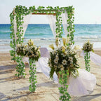 12PCS 2M Artificial Ivy Vine Garland - Fake Hanging Green Leaf Plant for Party Home Decor