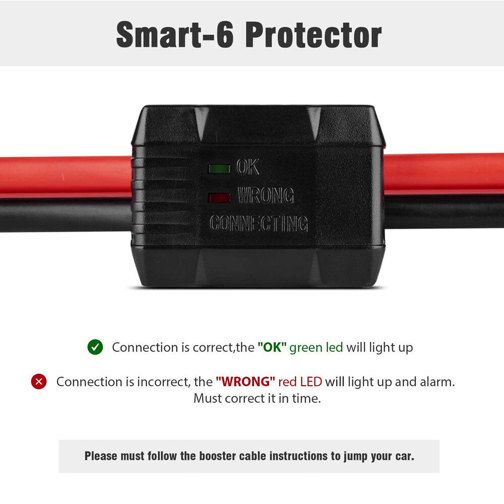 3000A Heavy Duty Jumper Leads 6M – Car Battery Booster Cables with Surge Protection