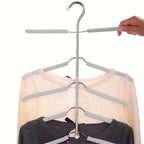 2PCS Multi-Layer Clothes Hanger Rack – Metal Space Saving Closet Organizer