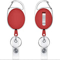 18pcs Retractable Badge Holder Keychain | ID Card Reel Clip Lanyard with Carabiner