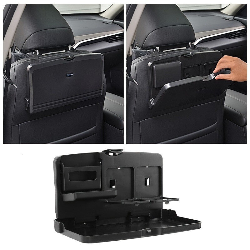 Car Backseat Organizer with Foldable Tray | Multi-Function Storage Holder