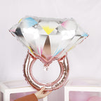 Diamond ring foil balloon full product view