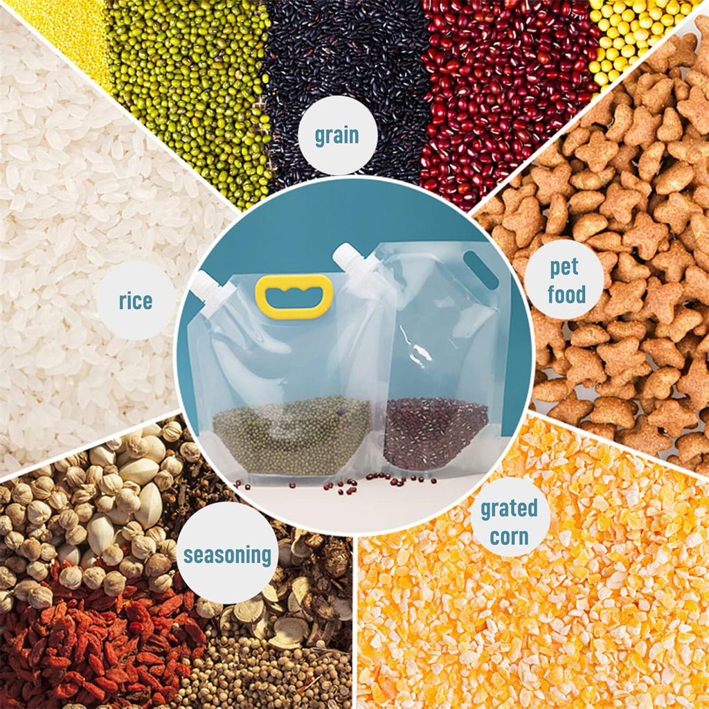 10pack Cereals Grain Moisture-proof Sealed Bag Transparent Grain Storage Bag AUS