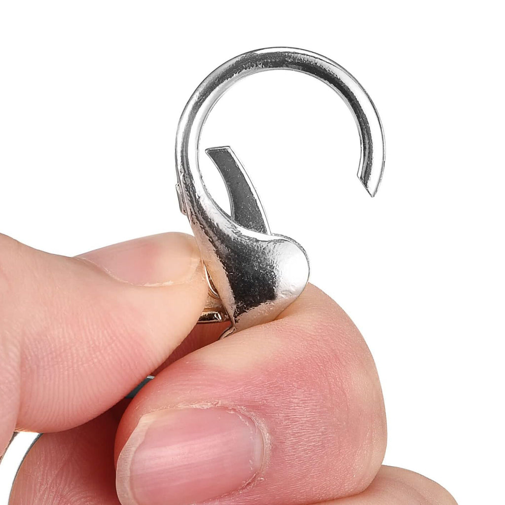40PCS Keychain Lobster Clasps with Split Rings - Swivel Keyring Hooks for Lanyards and DIY Crafts