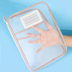 2 Pack A4 Zipper File Folder Document Storage Bags – Large Capacity Nylon Organiser Pouches