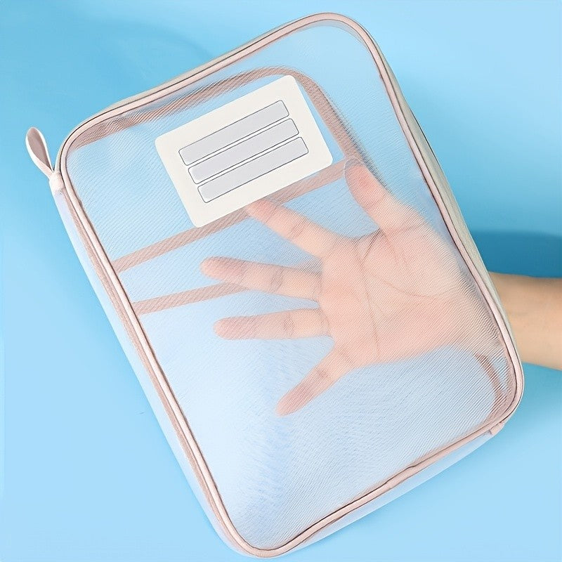 2 Pack A4 Zipper File Folder Document Storage Bags – Large Capacity Nylon Organiser Pouches