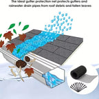 2PCS Leaf Protector Gutter Guard Mesh Set 600x16cm - Protective Net Guards with 60 Ground Spikes