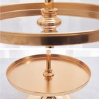 2 Tier Gold Mirror Cake Stand for Wedding, Birthday & Dessert Display