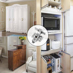 10 Set Kitchen Cabinet Door Hinge Repair Kit with Soft Close Hinges and Fixing Plates