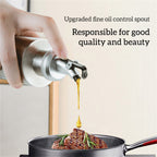 300ml Glass Oil Dispenser Spout Olive Vinegar Pourer Stainless Steel Kitchen AU