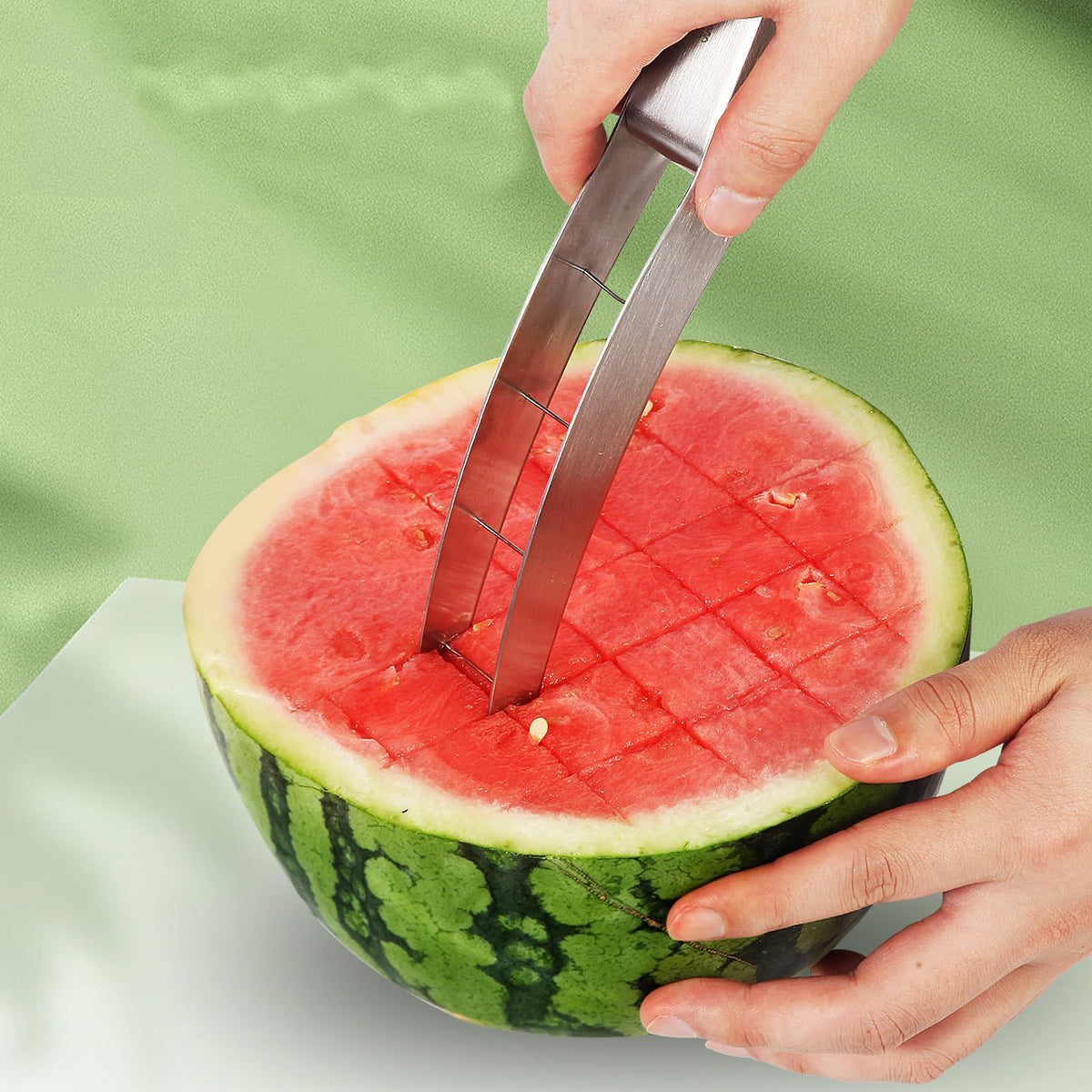 Stainless Steel Watermelon Slicer Cutter Multifunctional Fruit Fork Kitchen Tool