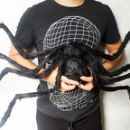 4PCS Giant Black Spider Halloween Decoration Plush Haunted House Party Prop