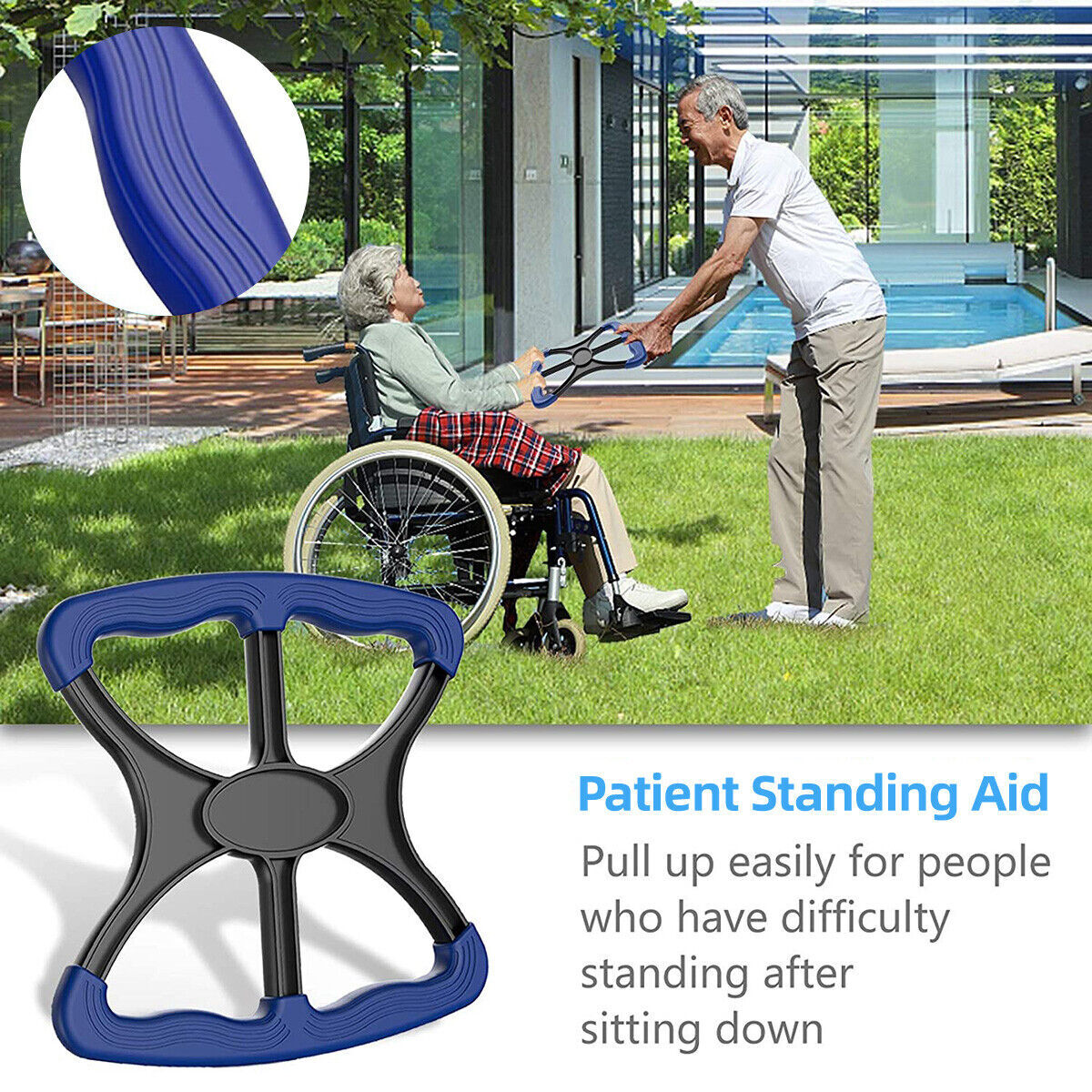 Portable Patient Lift Assist Handle Non-Slip Standing Aid for Elderly Mobility Support