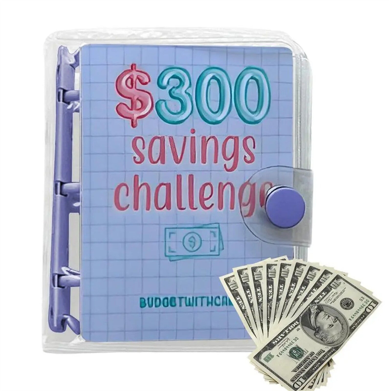 2 Pack Money Saving Challenge Binder – Mini Budget Envelope Savings Book for Cash Budgeting and Financial Goals