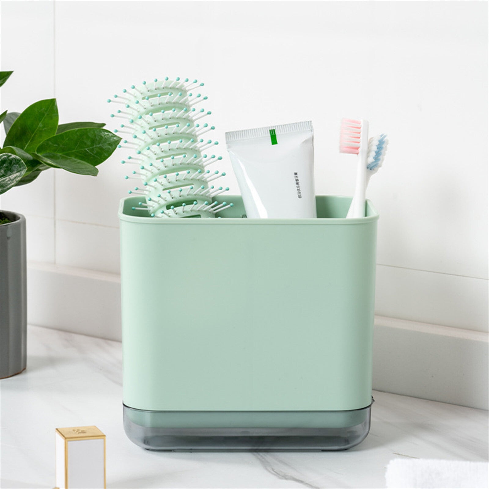 Cutlery Drainer Basket - Multifunctional Spoon Chopstick Storage Holder with Drain Base