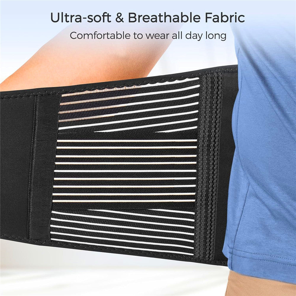 Breathable fabric on the back brace