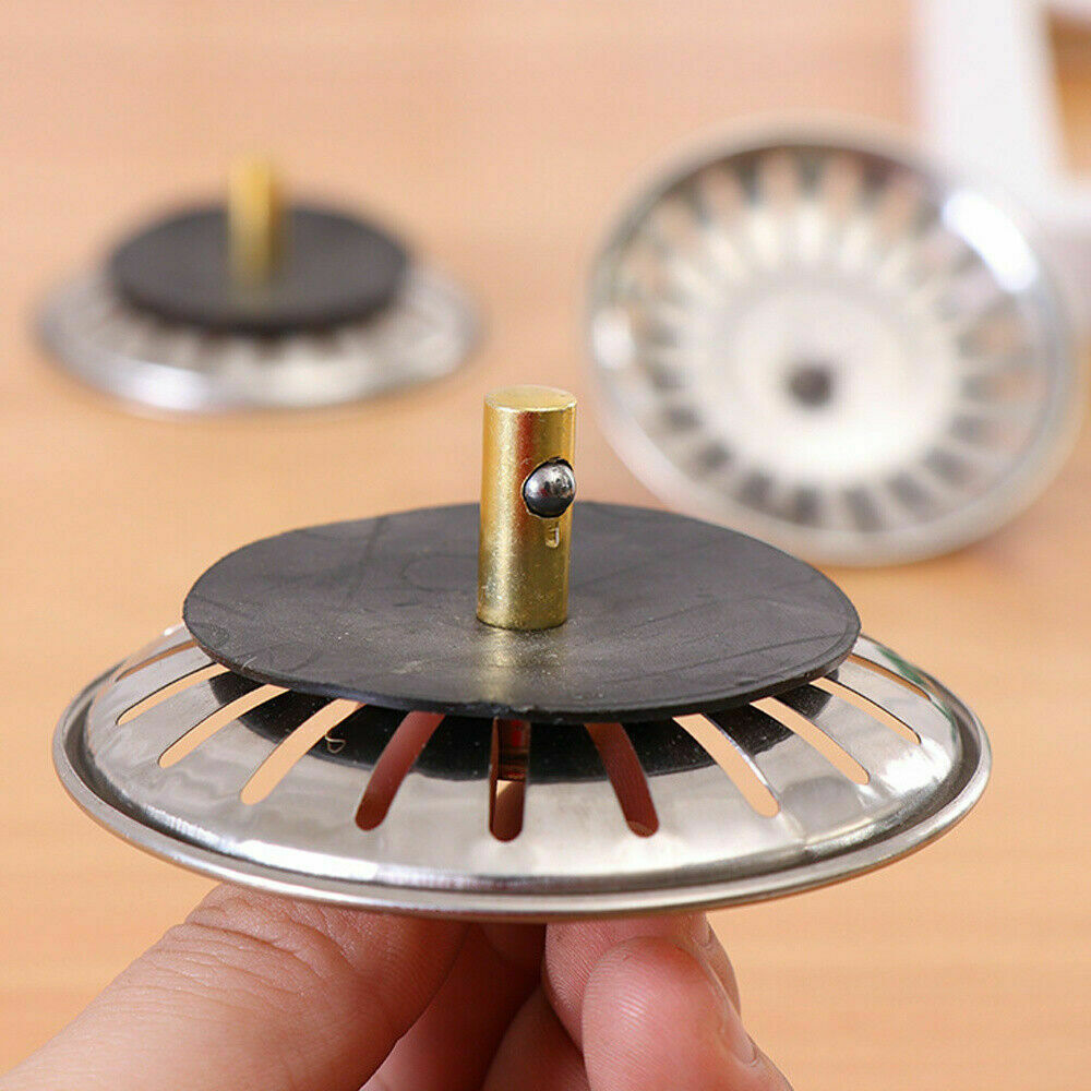 Stainless Steel Kitchen Sink Strainer – Drain Filter Waste Plug Stopper (80mm)