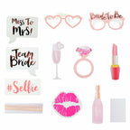 Bride To Be Photo Booth Props Set – 10pcs Hens Party Bridal Shower Selfie Props