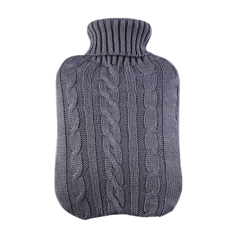 4 Pack Knitted Hot Water Bottle Covers for 2L Bottles – Soft Removable Sweater Cover Only