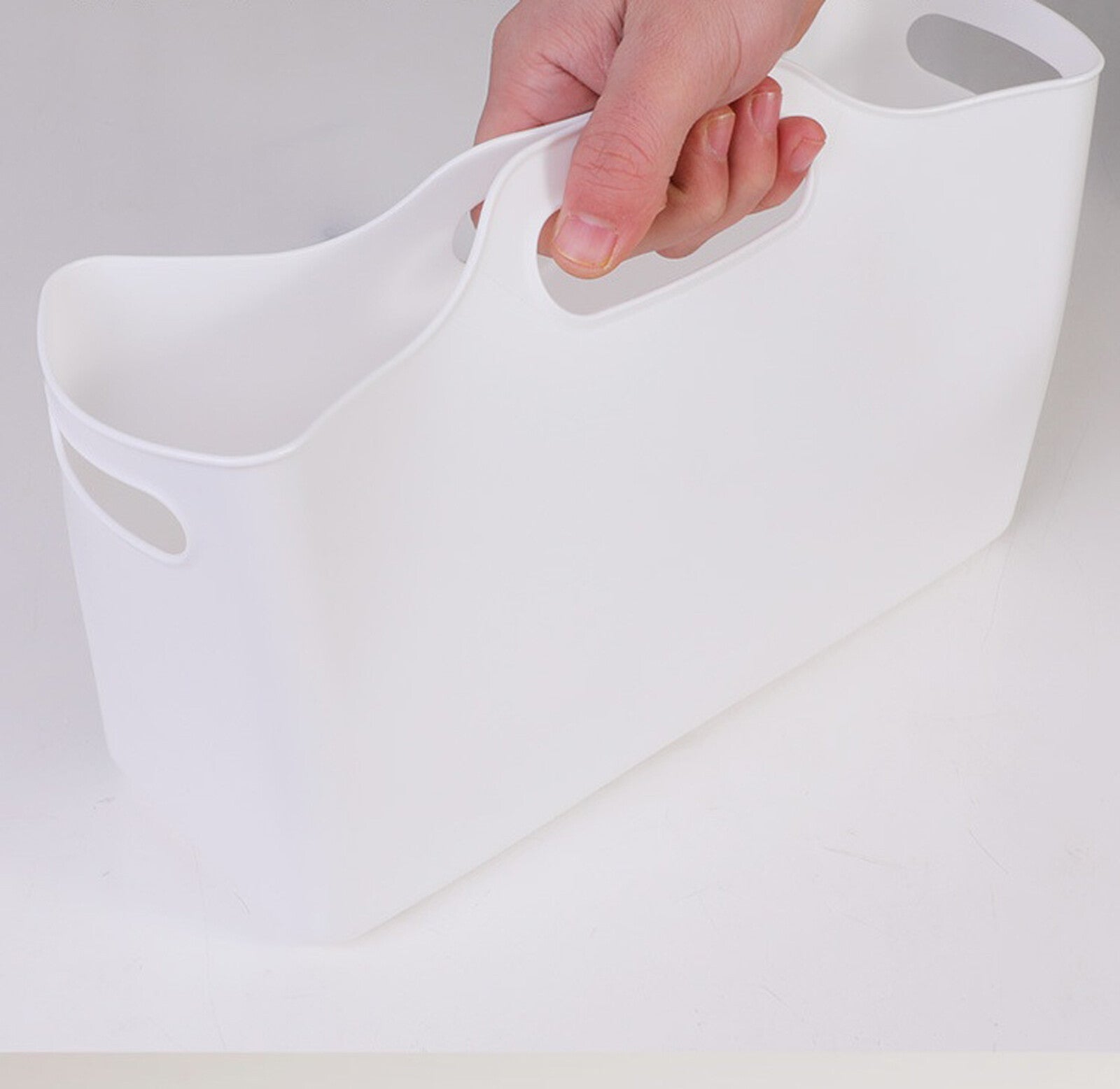 3PCS Plastic Storage Basket with Handle – Multi-Purpose Cosmetic & Household Organizer