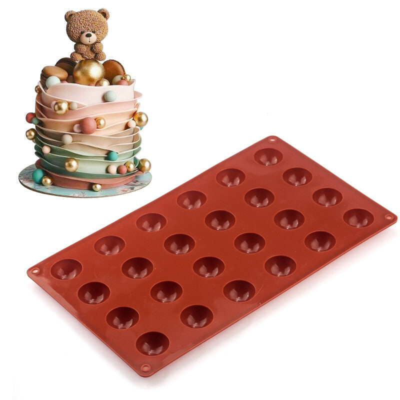 3PCS Semi Sphere Silicone Chocolate Mould Set - Half Round Dome Bakeware for Baking and Desserts