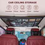 2pcs Car Ceiling Storage Net 90x65cm | Universal Roof Cargo Mesh Bag Organizer