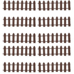 50PCS Mini Wooden Fence Fairy Garden Decor – Miniature Dollhouse Landscape Fence