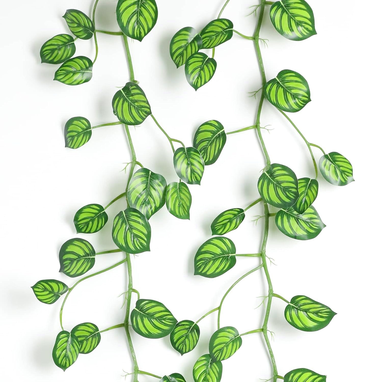 12PCS 2M Artificial Ivy Vine Garland - Fake Hanging Green Leaf Plant for Party Home Decor