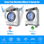 4pcs Anti-Vibration Washing Machine Pads | Non-Slip Appliance Feet Floor Protectors