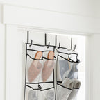 10pcs 5mm Stainless Steel Over The Door Hook Adjustable Door Hanger Rack Cloth