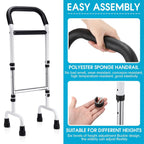 Adjustable Lift Assist Handle Elderly Bedside Toilet Safety Rail Non-Slip Mobility Support