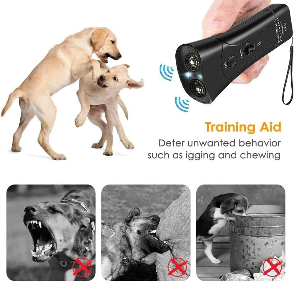 Ultrasonic Dog Bark Control Device Anti Bark Trainer Repeller Portable Training Tool