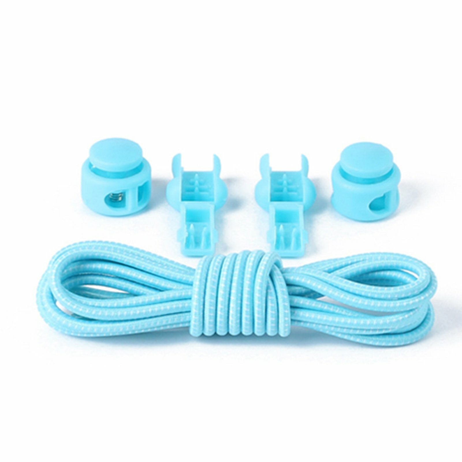 No Tie Elastic Shoelaces Lock System Running Sneakers Trainers Quick Lock Laces