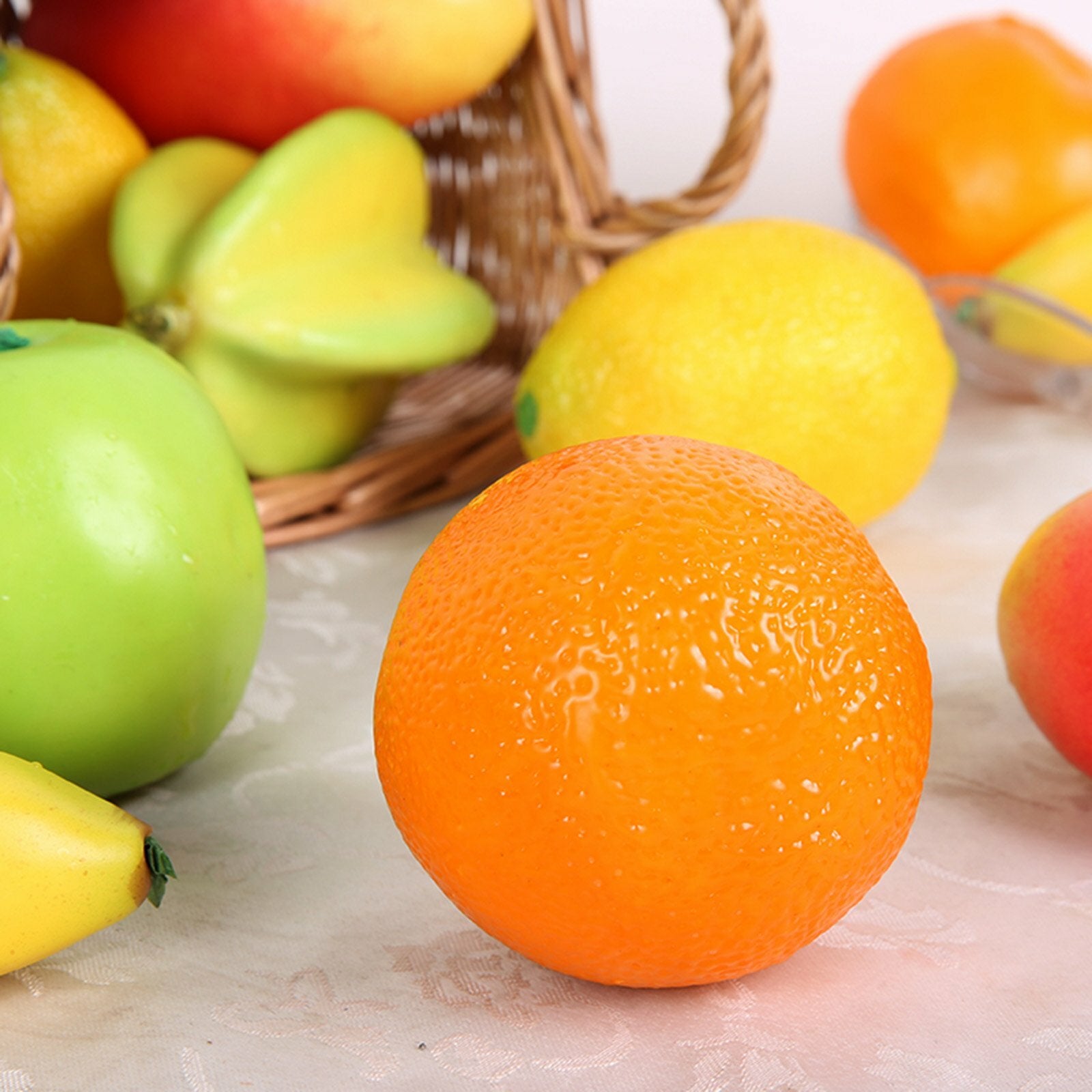 8pcs Mixed Artificial Fruit Set | Lifelike Fake Fruit Decor for Market, Shop, Party & Home Display