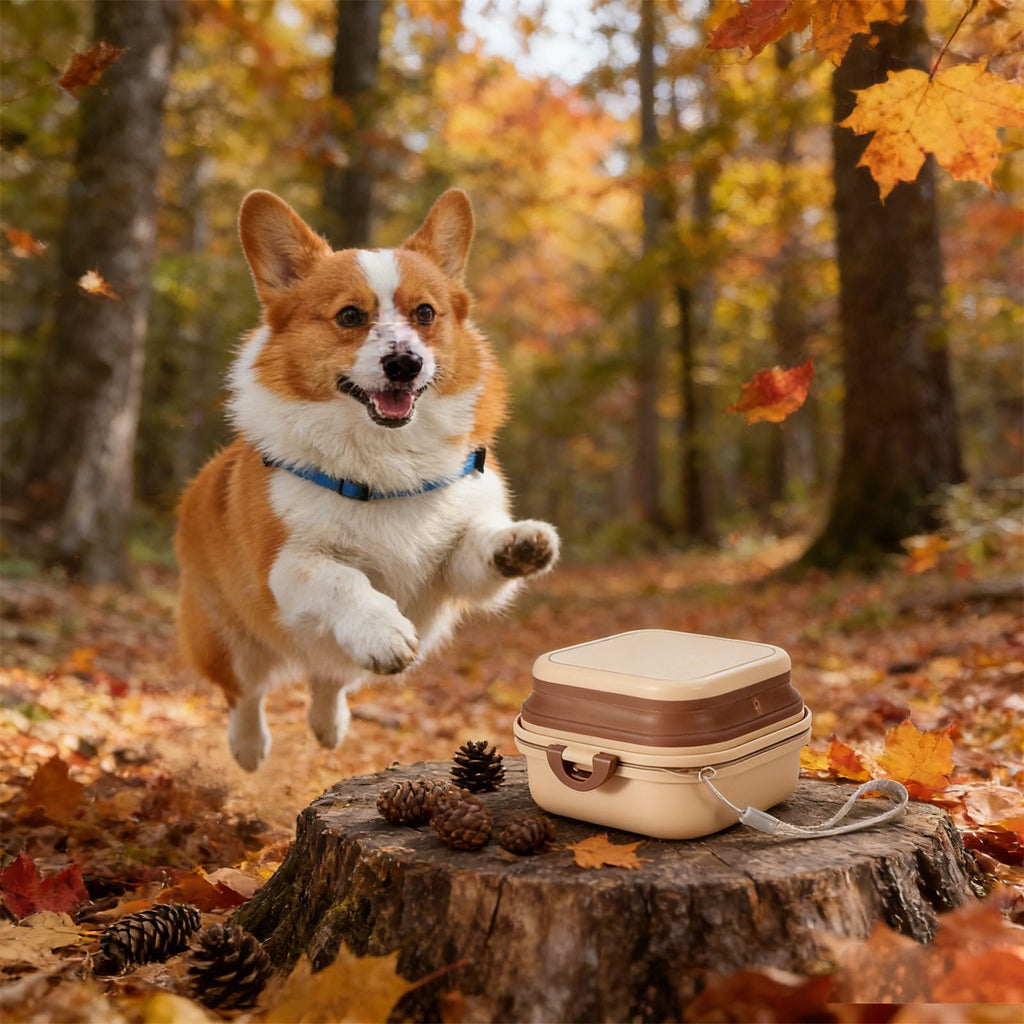2pcs 2-in-1 Portable Pet Food & Water Bowl | Collapsible Travel Dog Cat Feeding Set